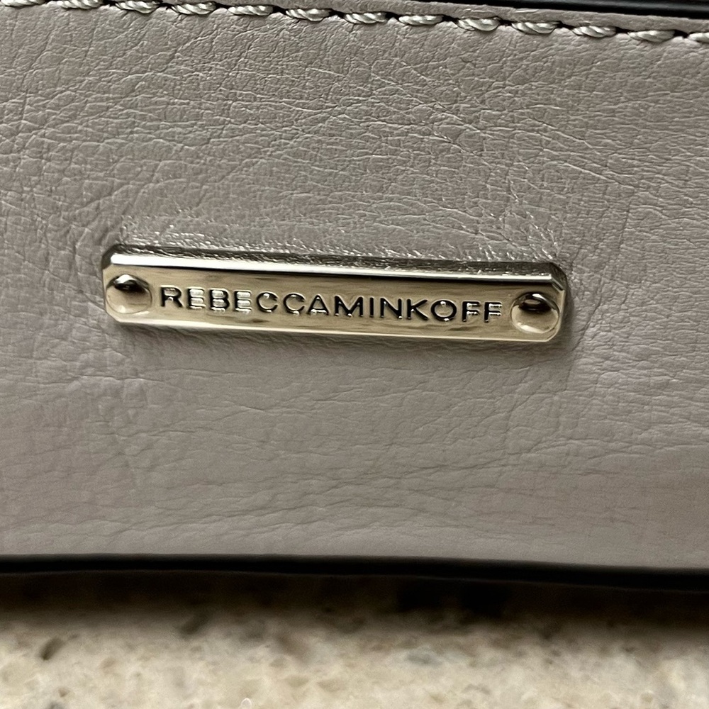 Rebecca Minkoff.NWT.Gorgeous Leather Crossbody/Bucket Bag. Stone Grey. 15”X 10”. - Picture 7 of 13